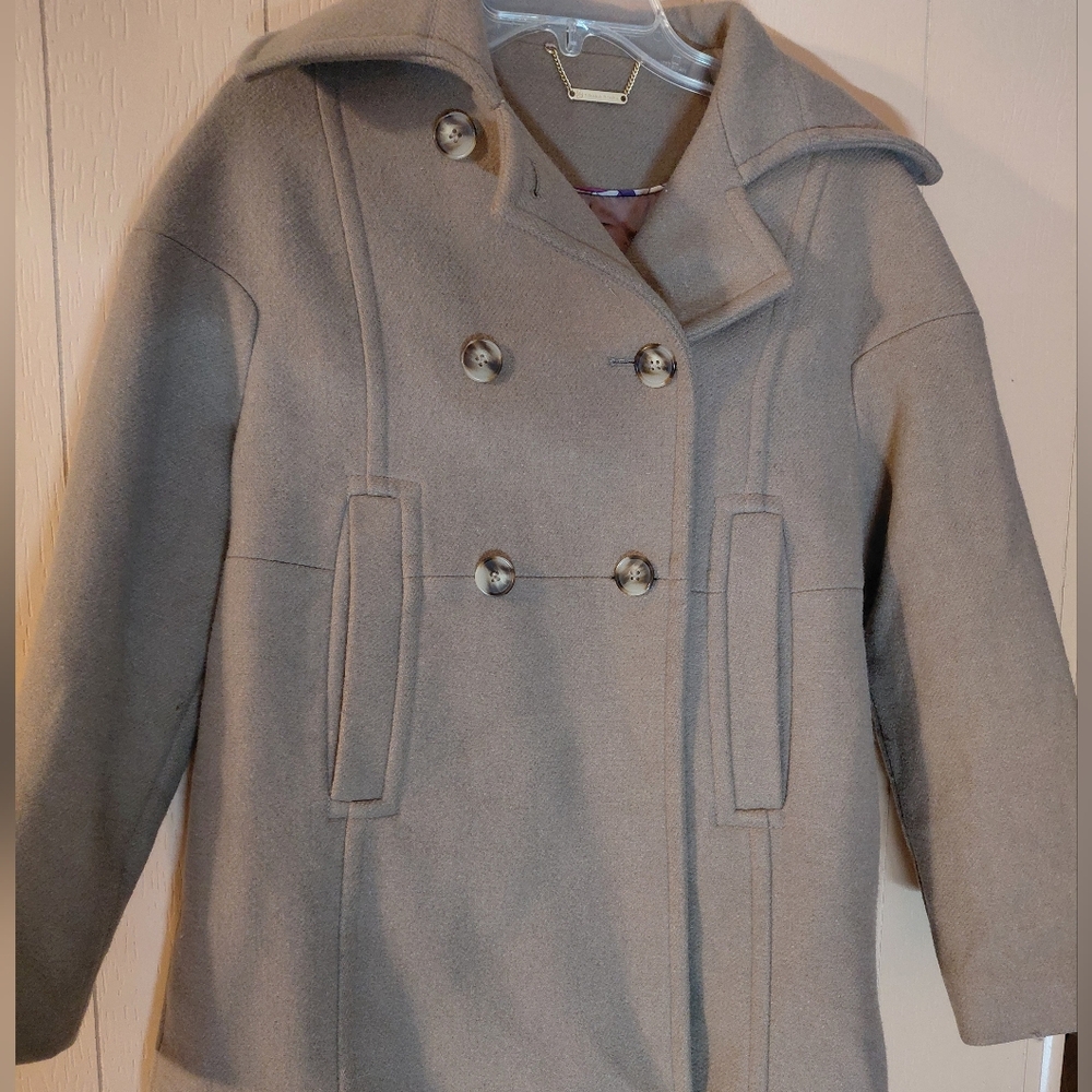 Trina Turk Double-Breasted Abigail Double Breasted Coat Size 2 Wool Peacoat